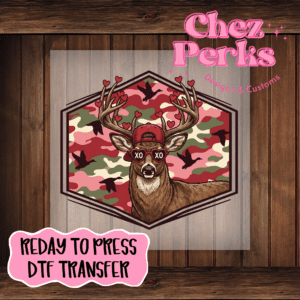 Xoxo Camo Buck DTF TRANSFER