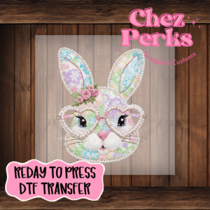 Patchwork Pearl Bunny DTF TRANSFER