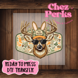 Easter Egg Camo Hunting Deer DTF TRANSFER