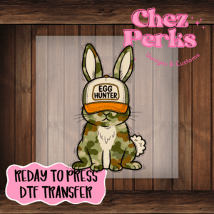 Camo Easter Bunny DTF TRANSFER