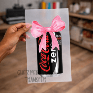 Coco Cola Zero Pink Bow DTF TRANSFER