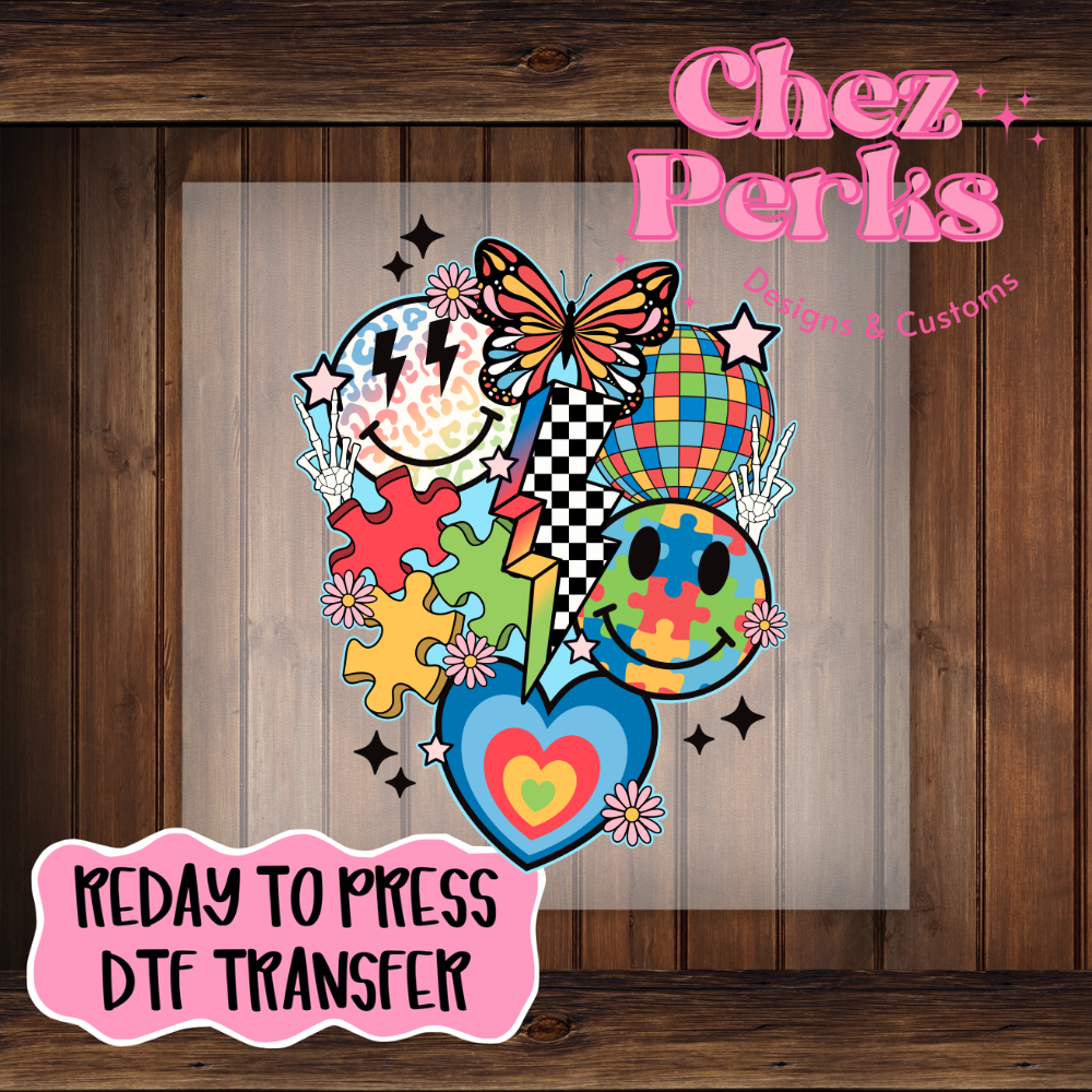 Autism Awareness Collage DTF TRANSFER