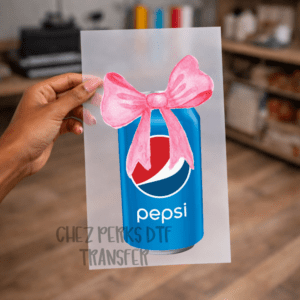 Pepsi Pink Bow DTF TRANSFER