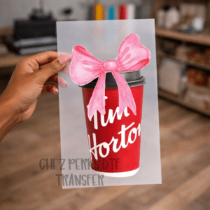 Tim Hortons Big Pink Bow DTF TRANSFER