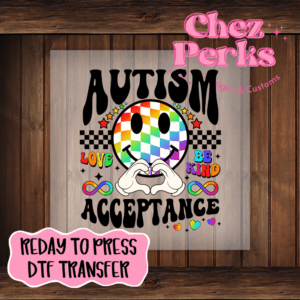 Autism Acceptance Checker DTF TRANSFER