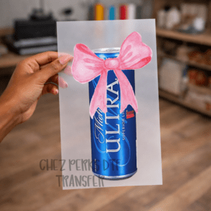 Michelob Ultra Pink Bow DTF TRANSFER