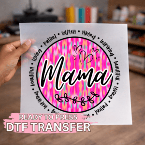 Mama Pink Bright Brush Stroke DTF TRANSFER