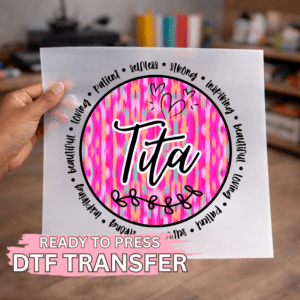 Tita Pink Bright Brush Stroke DTF TRANSFER