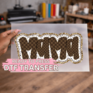 Brown Checkered Mama DTF TRANSFER