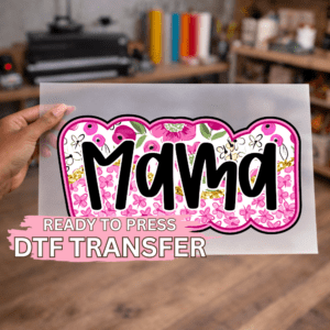 Pink Floral Mama DTF TRANSFER