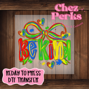 Be Kind Bow Autism DTF TRANSFER