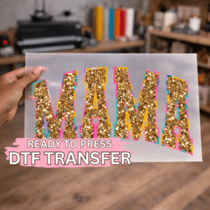 Gold Sparkle Mama DTF TRANSFER