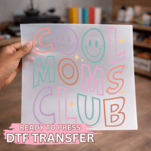 Smiley Cool Moms Club DTF TRANSFER