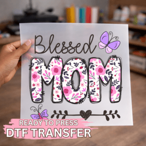 Floral Blessed Mom Butterflies DTF TRANSFER