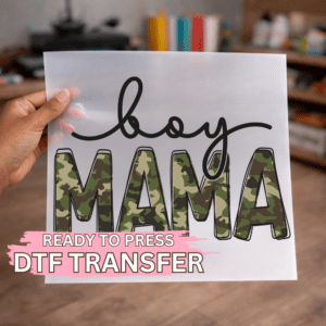 Camo Boy Mama DTF TRANSFER