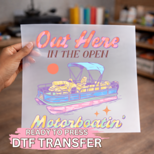 Out Here In The Open Motorboatin' DTF TRANSFER