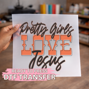 Pretty Girls Love Jesus DTF TRANSFER
