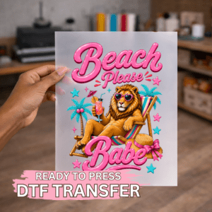 Preppy Lion Pool Floaty DTF TRANSFER