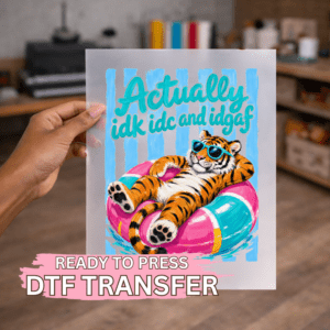Preppy Tiger Pool Floaty DTF TRANSFER