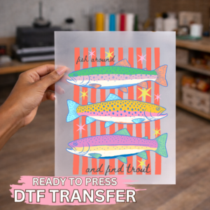 Preppy Stripped Trout Fish DTF TRANSFER