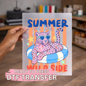 Preppy Stripped Summer Leopard DTF TRANSFER